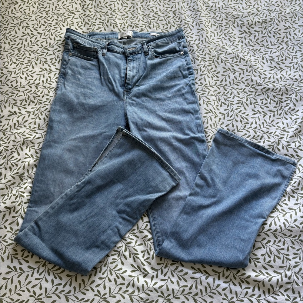 Frame Denim Le Mini Boot Split Hem Light Wash Jeans
